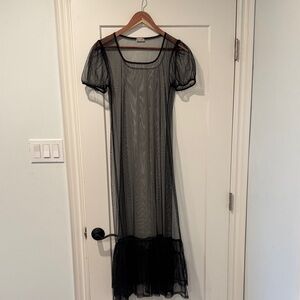 Free People Black Sheer Maxi Dress